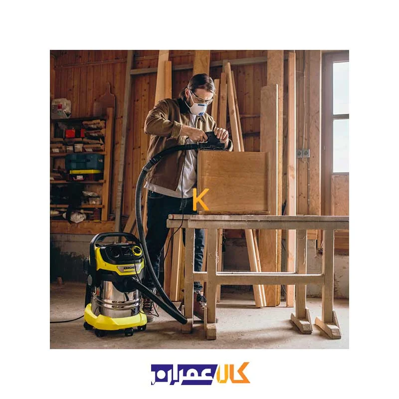 جارو برقی نیمه صنعتی آب و خاک WD 5 P S V-25/5/22 کارچر