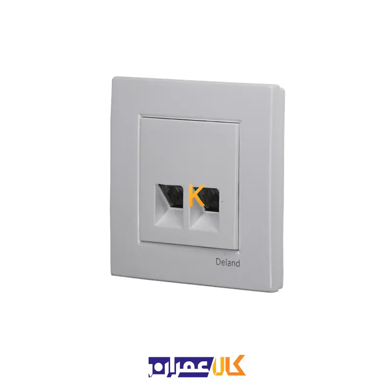 پریز تلفن دو سوکت مدل آسا دلند