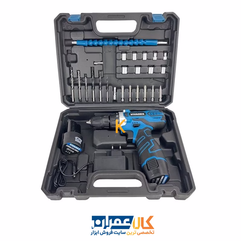 دریل شارژی 12 ولت با لوازم مدل VR12V-2A ویوارکس