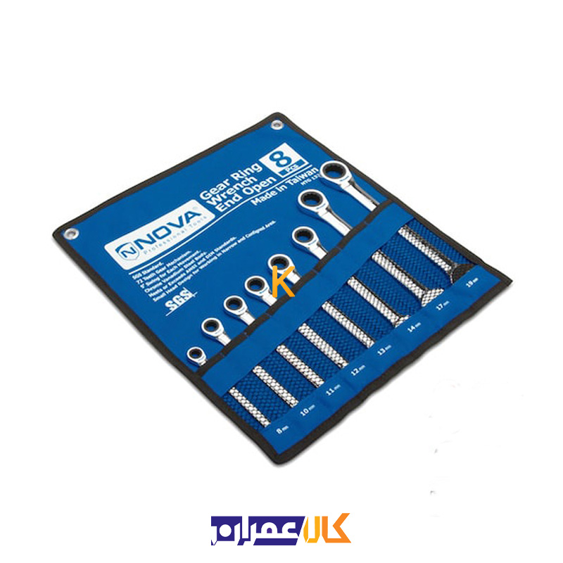ست 8 عددی آچار یک سر جغجغه نووا