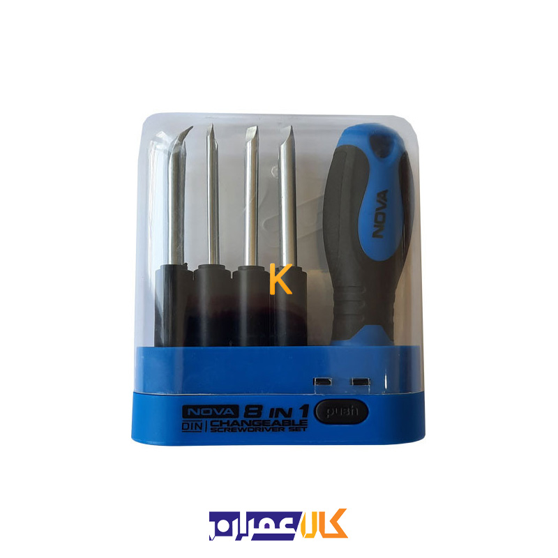 ست پیچ گوشتی 8 عددی قابل تعویض نووا
