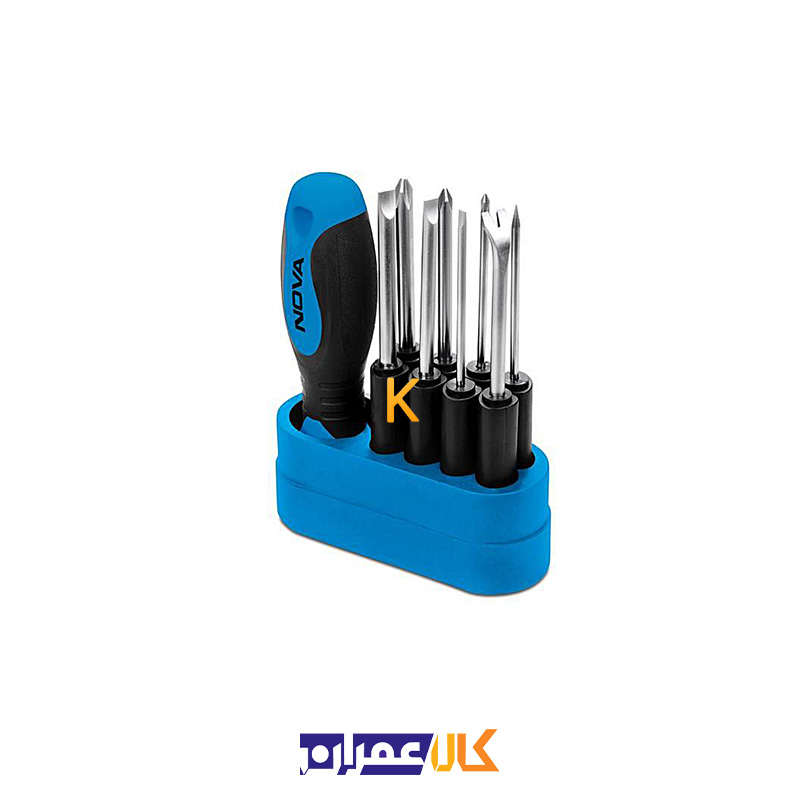 ست پیچ گوشتی 8 عددی قابل تعویض نووا
