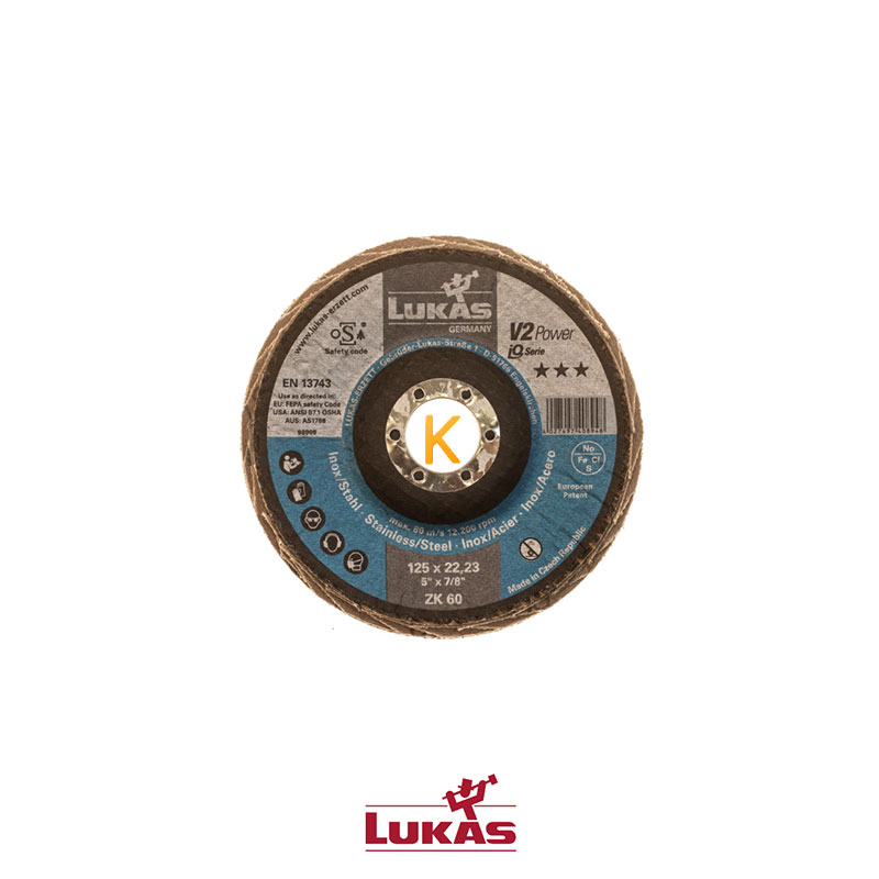 سنباده فلاپ دیسک مدل V2 POWER 125xZK60 لوکاس