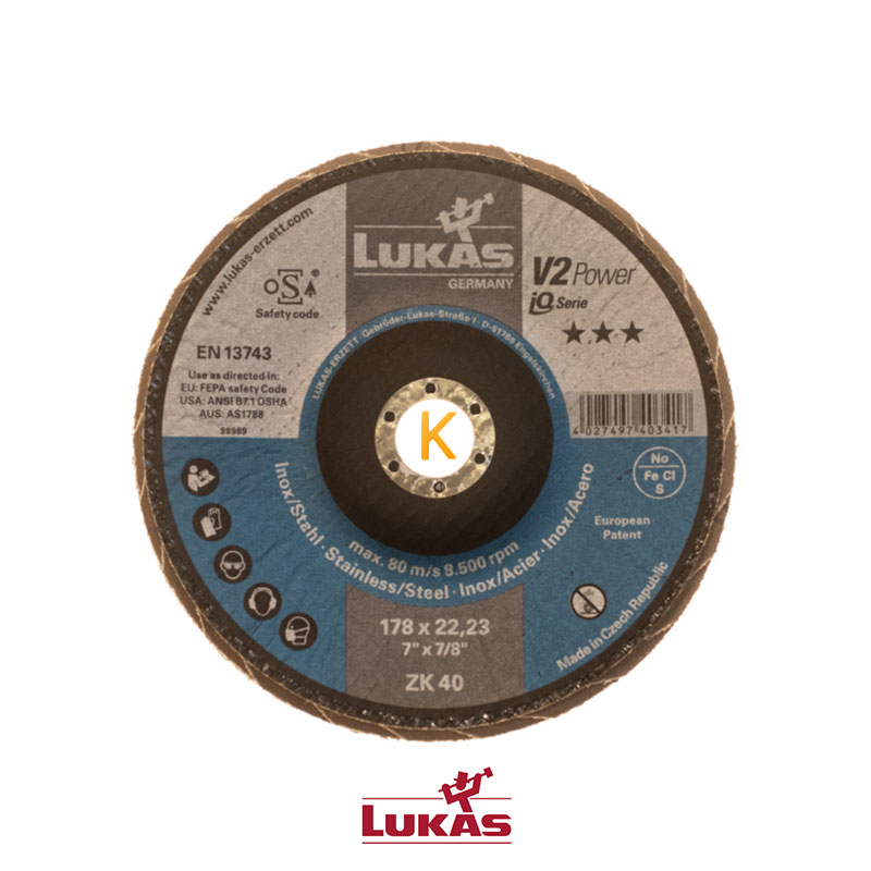 سنباده فلاپ دیسک مدل V2 POWER 178xZK40 لوکاس
