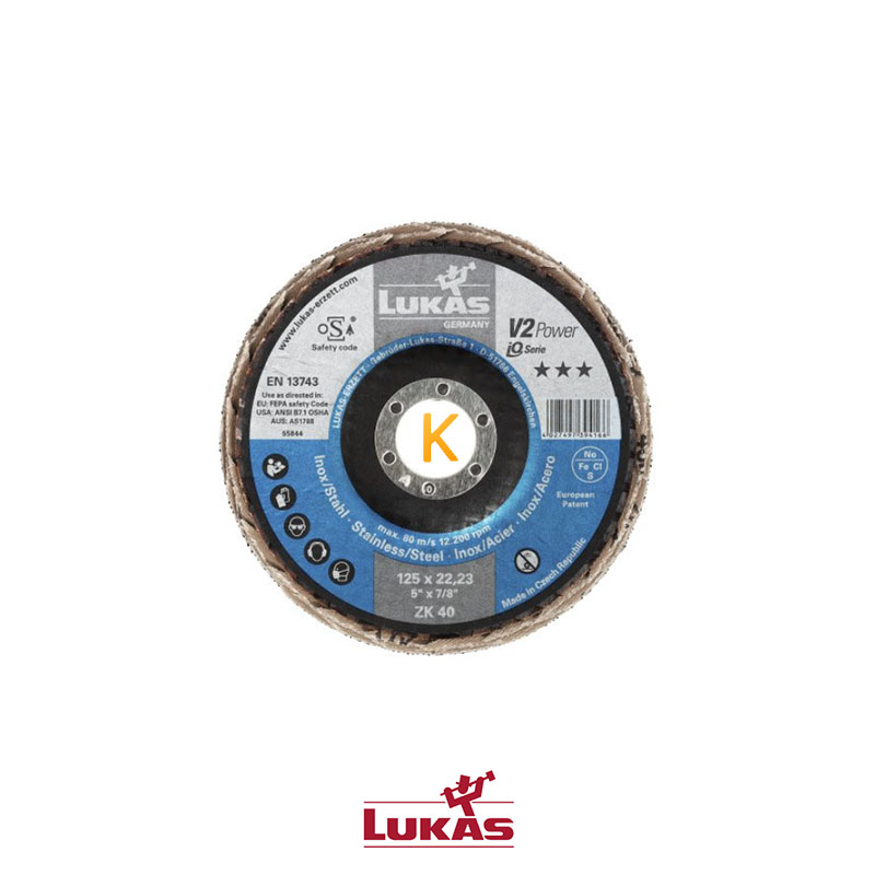 سنباده فلاپ دیسک مدل V2 POWER 125xZK40 لوکاس