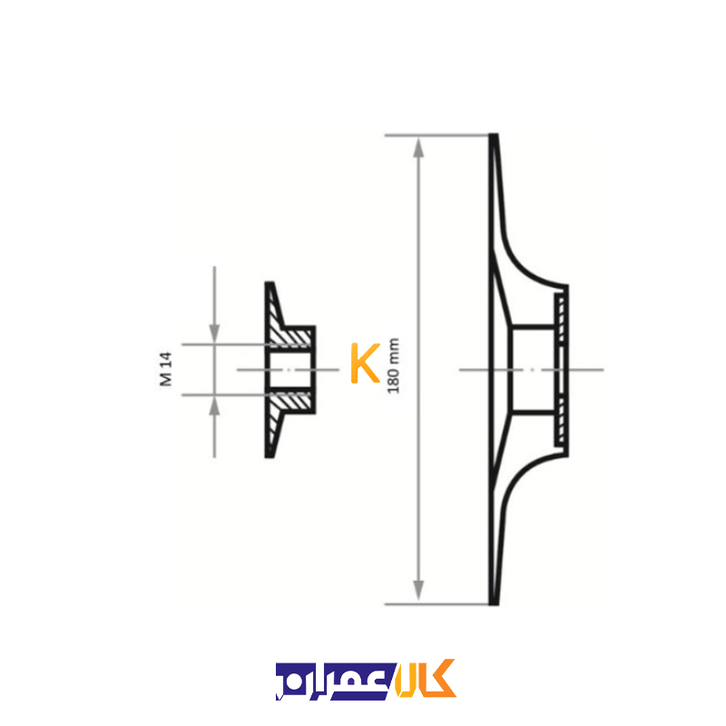 پد نگهدارنده صفحه سنباده مدل STF 180 M14 لوکاس