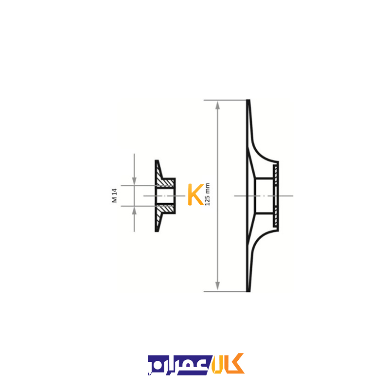 پد نگهدارنده صفحه سنباده مدل STF 125 M14 لوکاس