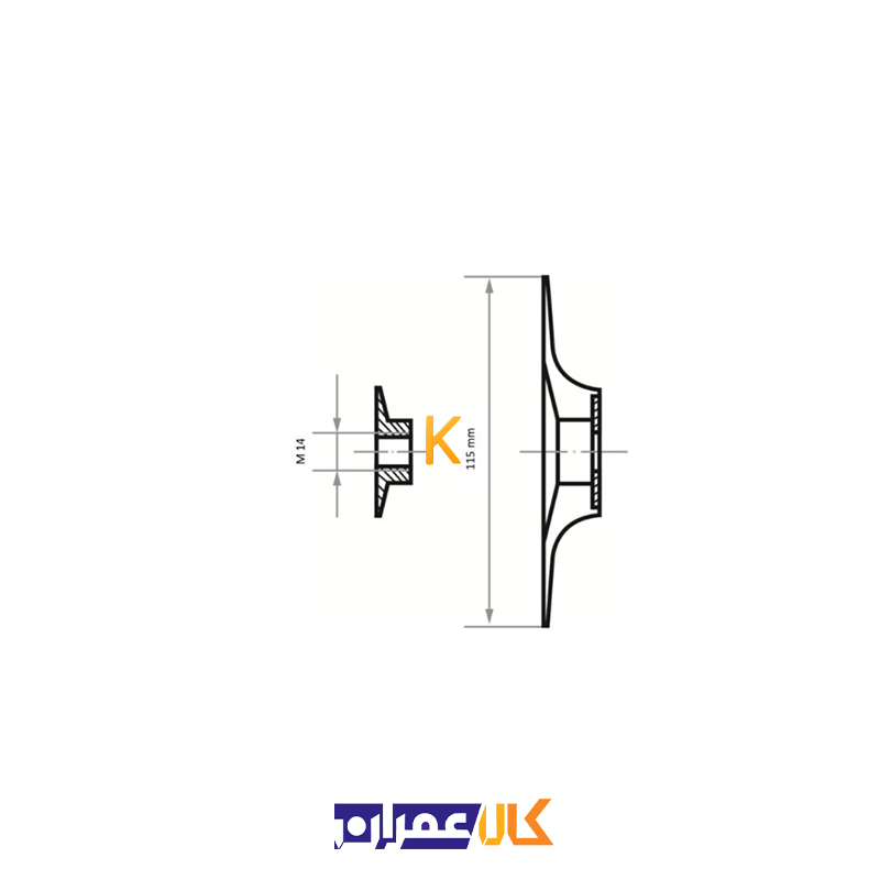 پد نگهدارنده صفحه سنباده مدل STF 115 M14 لوکاس