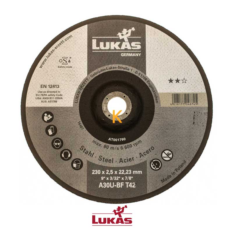دیسک صفحه آهن بر مدل 2.5x230 لوکاس