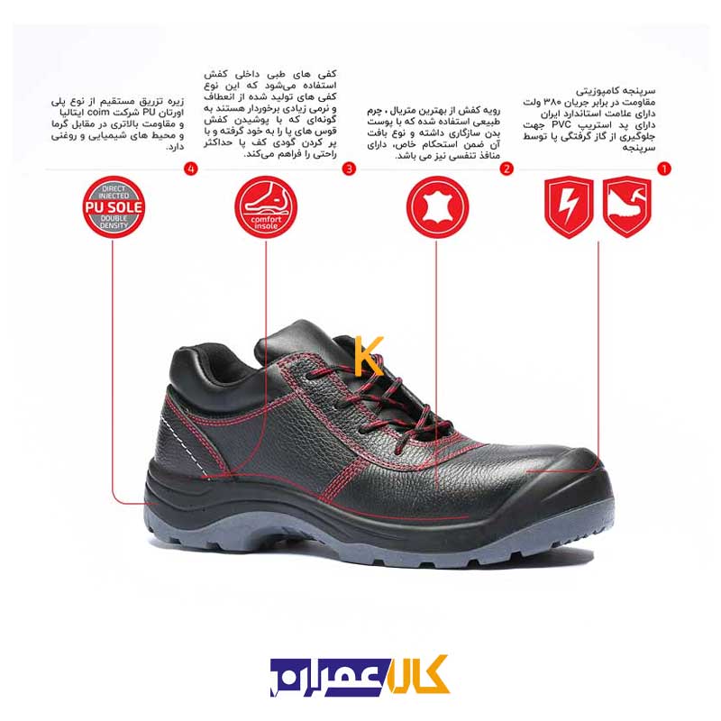 کفش ایمنی یحیی مدل Super3M-289