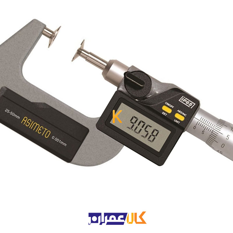 میکرومتر فک بشقابی دیجیتال خارج سنج سری 145 آسیمتو