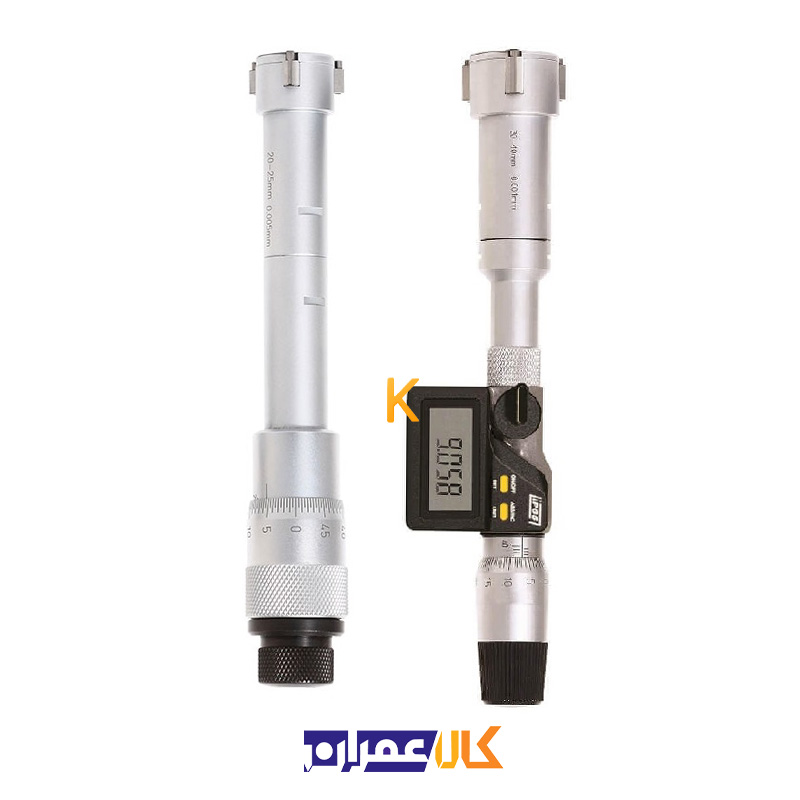 میکرومتر سه نقطه ای داخل سنج سری 208 / 209 آسیمتو (12-100MM / .5-4.0")