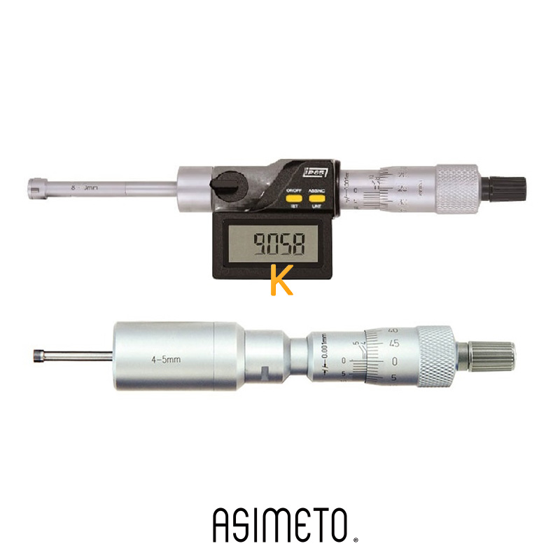 میکرومترهای دو و سه نقطه ای داخل سنج سری 208 / 209 آسیمتو (2-12MM / .08-.5")