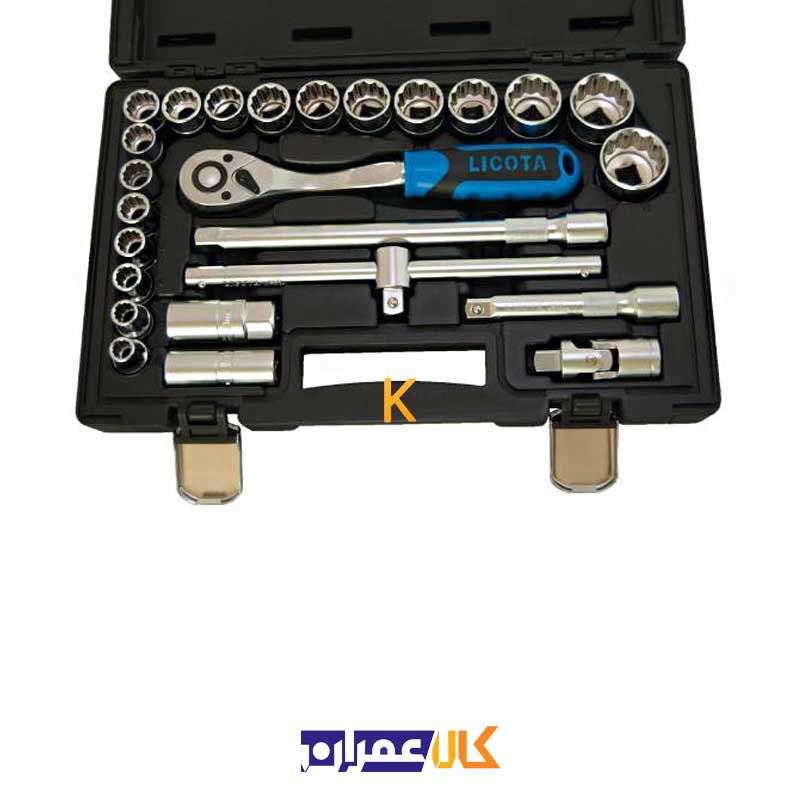 مجموعه 25 عددی آچار بکس مدل ALK-8001W لیکوتا