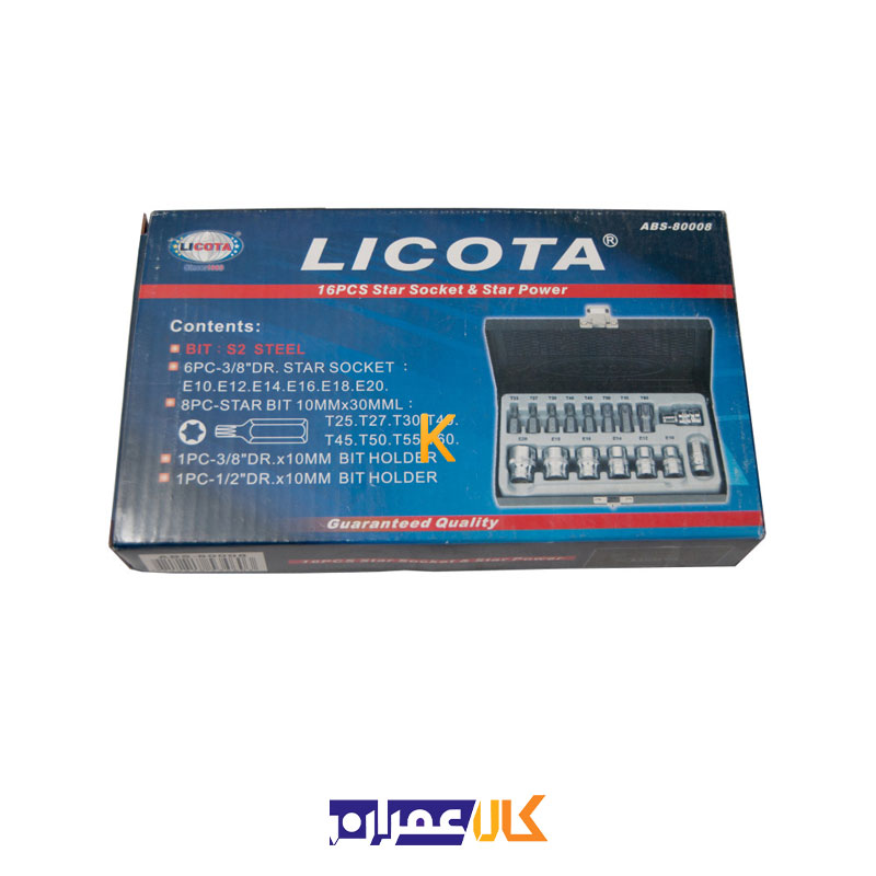مجموعه 16 عددی بیت ترکس و بکس مدل ABS-80008 لیکوتا