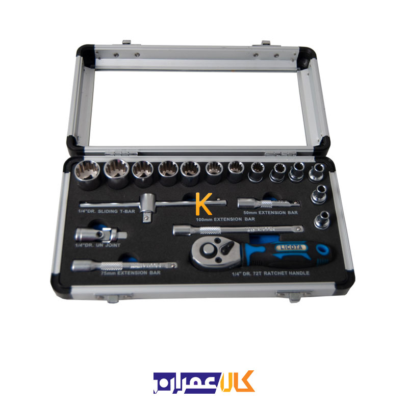 مجموعه 19 عددی آچار بکس مدل ALM-3001 لیکوتا