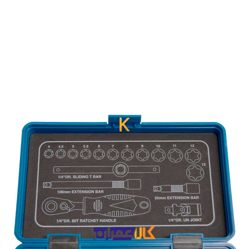 مجموعه 17 عددی آچار بکس مدل TSK-30001 لیکوتا