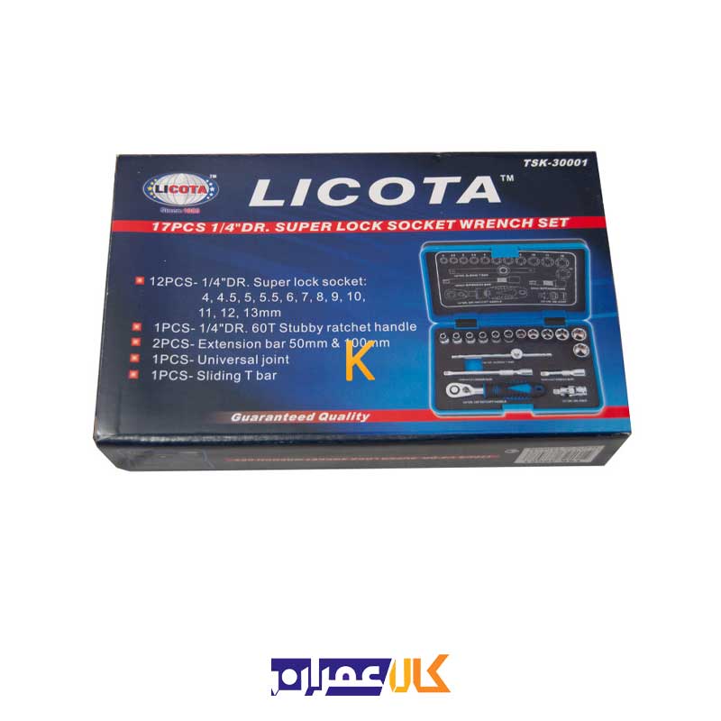 مجموعه 17 عددی آچار بکس مدل TSK-30001 لیکوتا