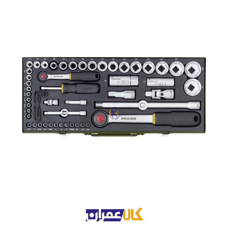 مجموعه 57 عددی سری بکس و پیچ گوشتی مدل 23040NEW پروکسون