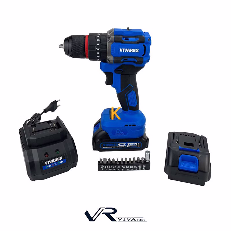 دریل چکشی شارژی براشلس مدل VR2010V-IBL ویوارکس