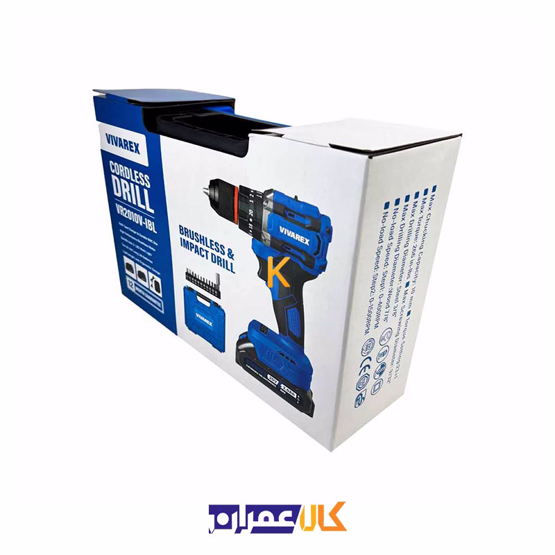 دریل چکشی شارژی براشلس مدل VR2010V-IBL ویوارکس