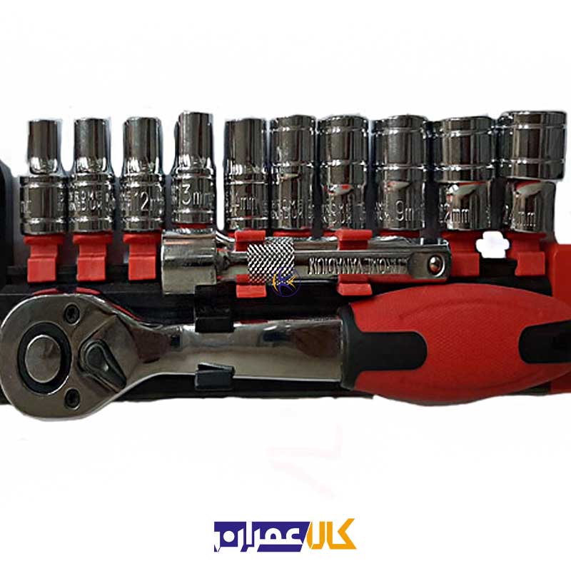 کیت بکس 1/2 اینچ 12 پارچه بیگ رد