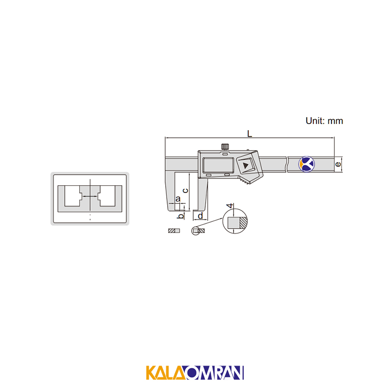 کولیس دیجیتال شیار خارج مدل 1187 اینسایز