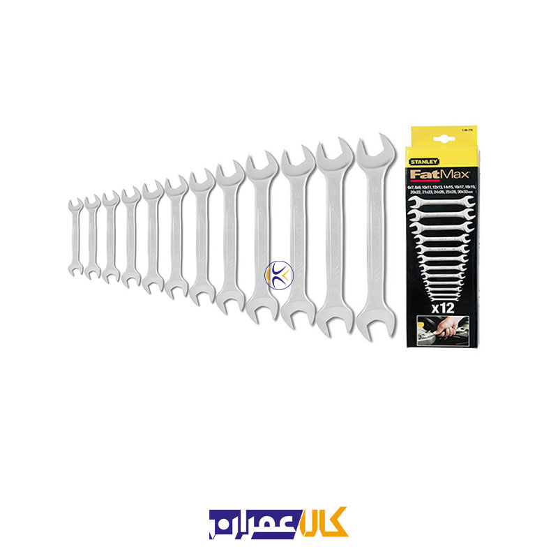ست 12 تایی آچار دو سر تخت مدل 195770 استنلی