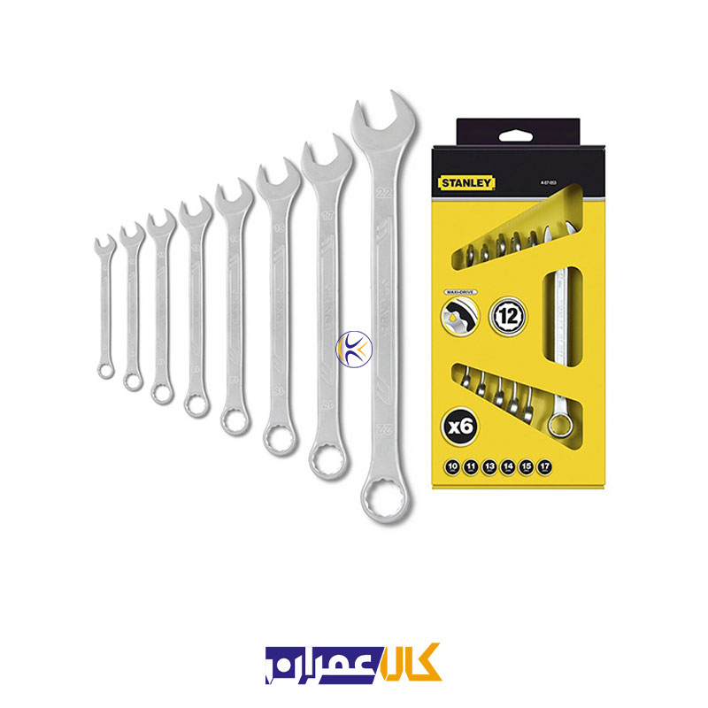 ست 8 تایی آچار تخت و رینگ مدل 487054 استنلی