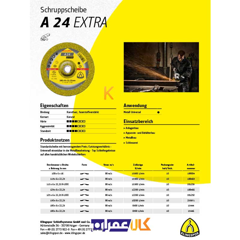 صفحه برش آهن A24 کلینگ اسپور