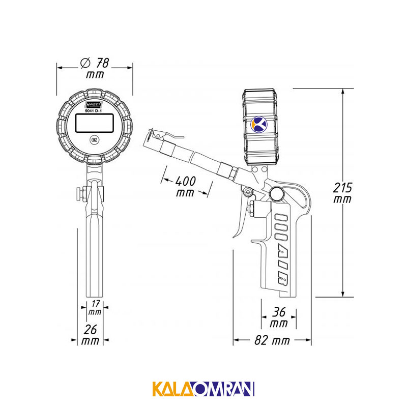 درجه باد دیجیتال مدل 9041D-1 هازت