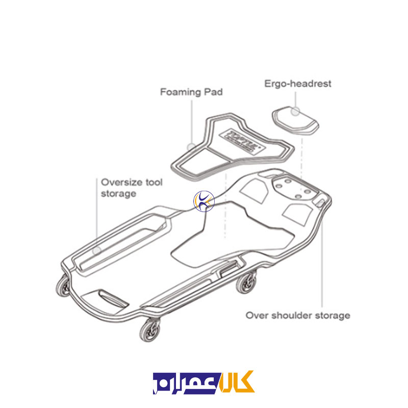 برانکارد تعمیرگاهی سبز آیرودینامیک مدل JCM-0401 تاپ تول TOPTUL