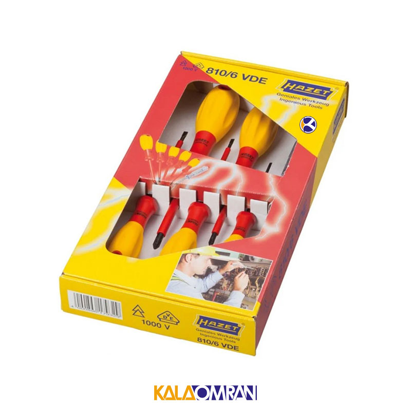 مجموعه 6 عددی پیچ گوشتی فشار قوی مدل 810/6-VDE هازت