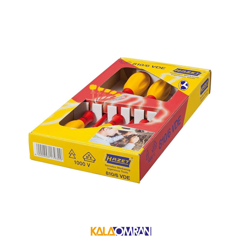 مجموعه 6 عددی پیچ گوشتی فشار قوی مدل 810/6-VDE هازت