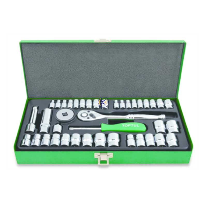 جعبه بکس 40 پارچه 1/4 و 3/8 مدل GCAD4002 تاپ تول TOPTUL