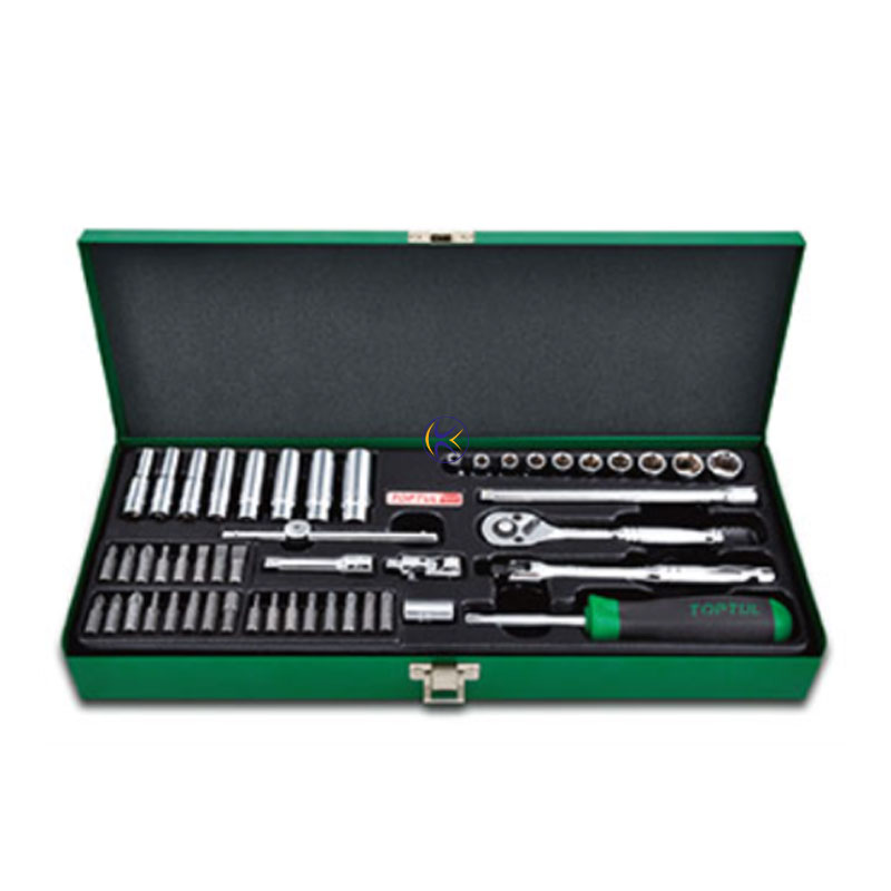 جعبه بکس 50 پارچه 1/4 بلند ،کوتاه 12 پر اینچی مدل GCAD5008 تاپ تول TOPTUL