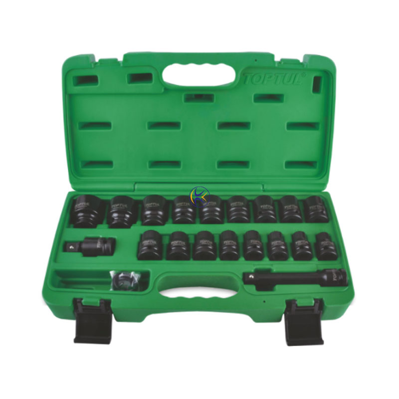 جعبه بکس 1/2 مشکی 10 تا 32 جعبه سبز مدل GCAI2701 تاپ تول TOPTUL