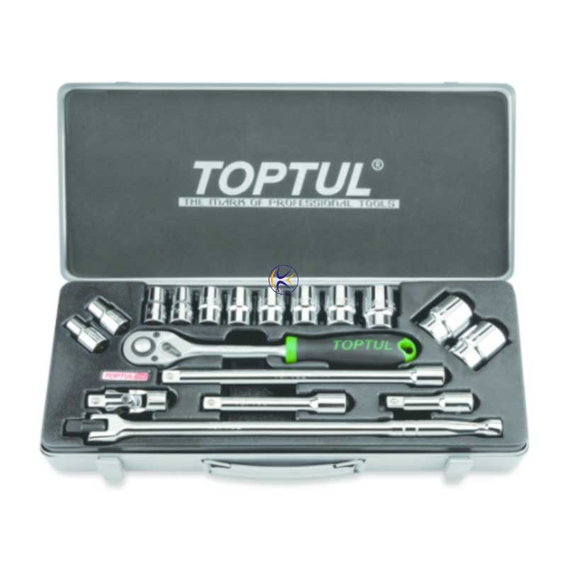 جعبه بکس 18 پارچه 1/2 6 پر اینچی مدل GCAD1810 تاپ تول TOPTUL