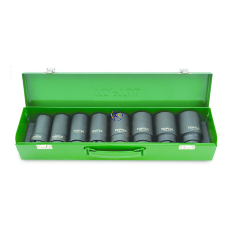 جعبه بکس مشکی 3/4 ، 8 پارچه بلند مدل GDAD0802 تاپ تول TOPTUL