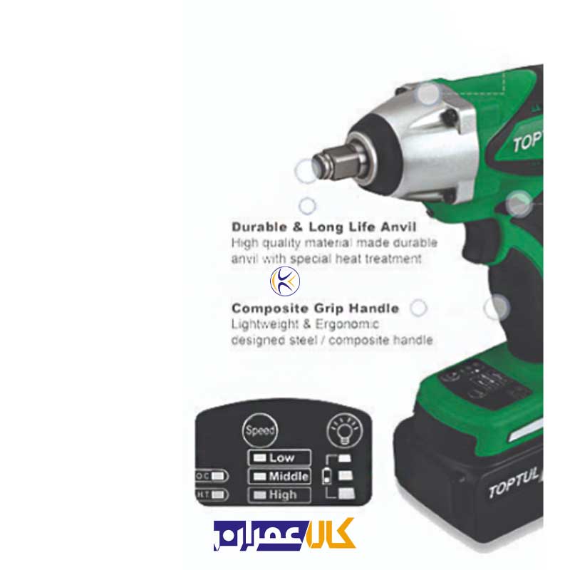 بکس شارژی 500 نیوتن مدل KPAA1650E تاپ تول Toptul