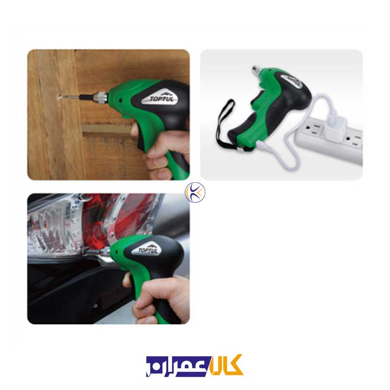 پیچ گوشتی شارژی 4.5 نیوتن (6.4) مدل KPDB0805 تاپ تول Toptul