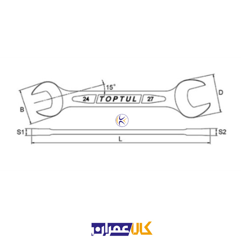 آچار دوسر تخت مدل AAEJ تاپ تول TOPTUL