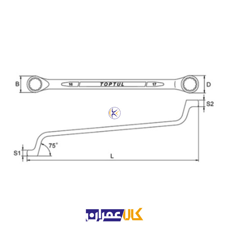 آچار دوسر رینگ مدل AAEI تاپ تول TOPTUL