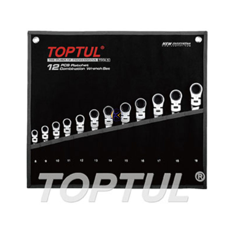 سری یکسر جغجغه ای سر لولایی مدل GPAQ1204 تاپ تول TOPTUL