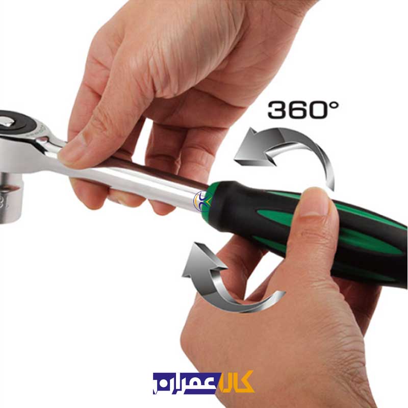 دسته جغجغه چرخشی 360 درجه کد CJTV تاپ تول TOPTUL