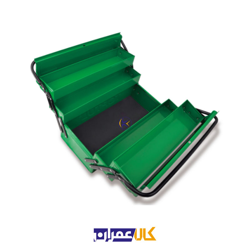 جعبه ابزار 3 طبقه سبز (بدون ابزار) مدل TBAC0502 تاپ تول Toptul