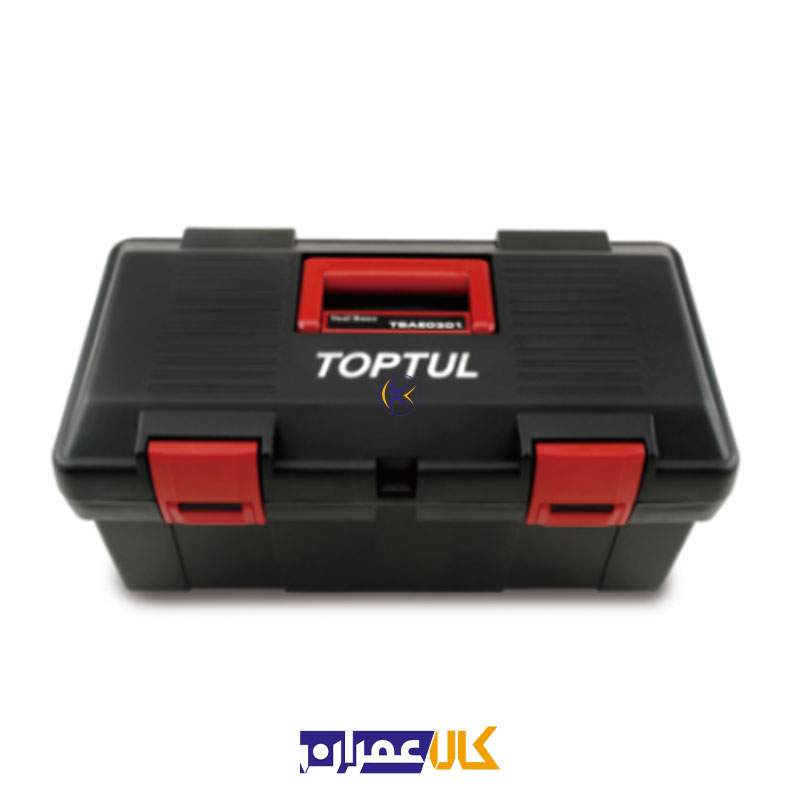 جعبه ابزار پلاستیکی (مشکی) بدون ابزار مدل TBAE0301 تاپ تول Toptul