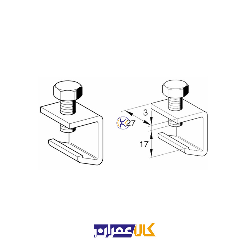 کلیپس فلنج گالوانیزه سایز 2