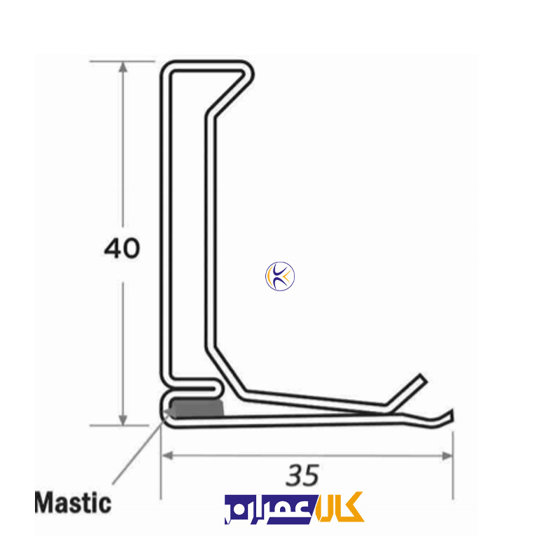 پروفیل فلنج گالوانیزه ماستیکدار سایز 40