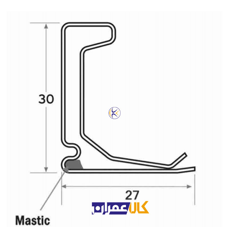 پروفیل فلنج گالوانیزه ماستیکدار سایز 30